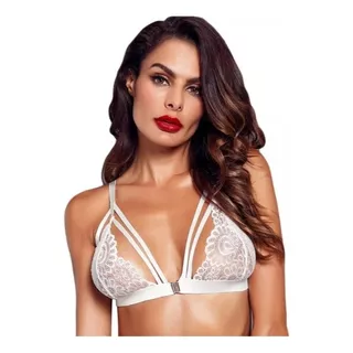 Sexy Bralette Bralet Blanco Top Lenceria Encaje 250374