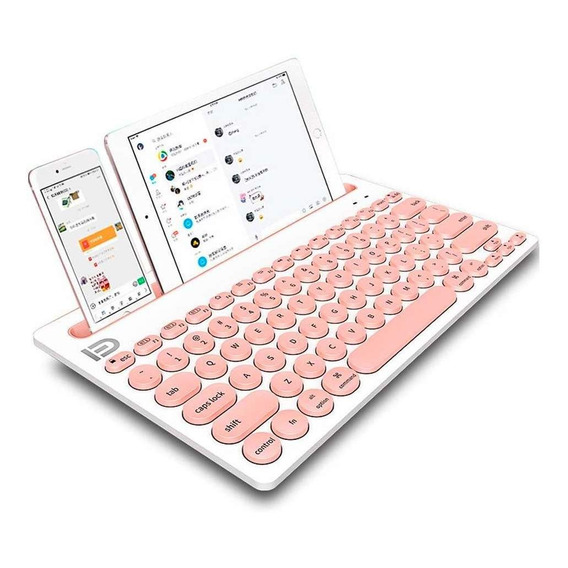 Teclado Inalámbrico iPad Celular - Rosado