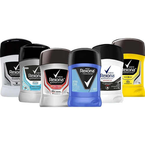 Desodorante Rexona Men Barra Variedades Pack De 6 Unidades Fragancia Variado