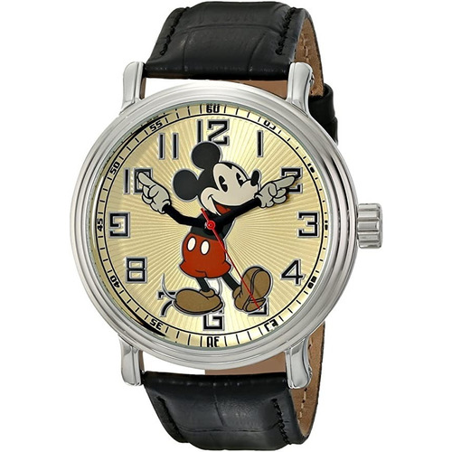 Reloj Hombre Disney Mickey Mouse Correa Piel 43 Mm Wds00007