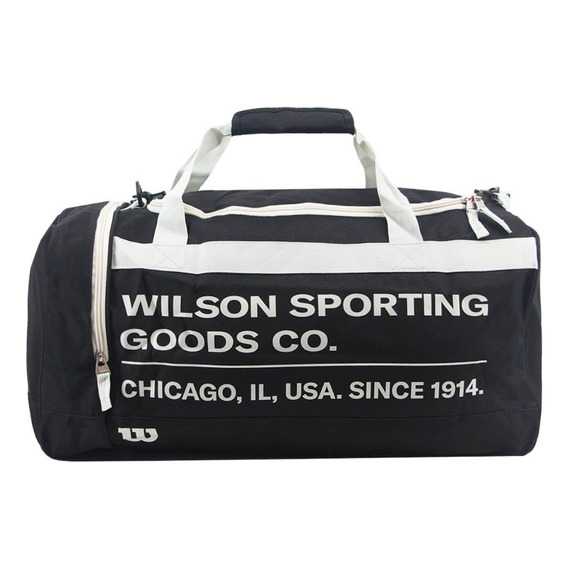 Bolso Wilson Urbano Deportivo Viaje Gym Bolsillo Reforzado Color Negro