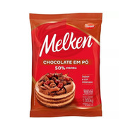 Chocolate Em Pó 50% Cacau Melken Pacote 1,050kg