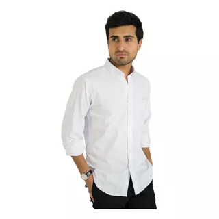 Camisa Oxford Hombre Blanco