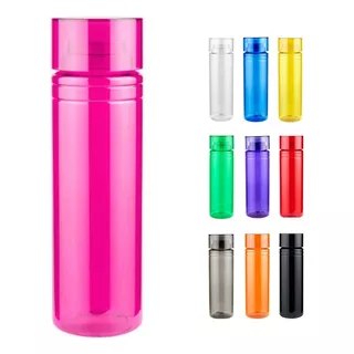 25 Cilindros Plástico Agua 850ml Colores Anfora Botella Agua Color Rosa