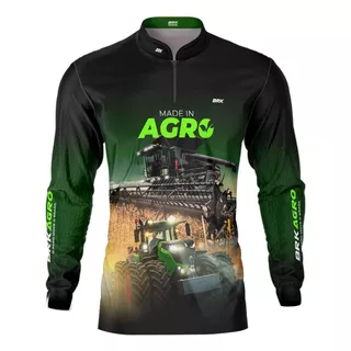 Camisa Camiseta Agro Brk Made In Agro Produtor De Trigo Uv50