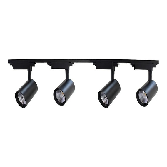 4 Lamparas Riel Led 5w Para Techo Vitrina Aparador Oficina