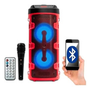 Caixa De Som Bluetooth First Option D-s14 Fm Usb Luzes Led