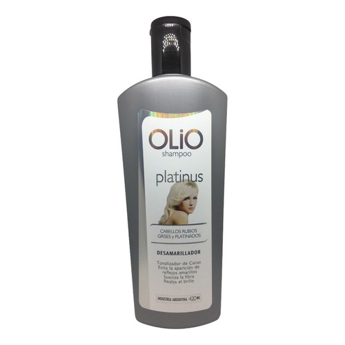 Olio Shampoo Platinus Desamarillador Mujer 420 Ml 