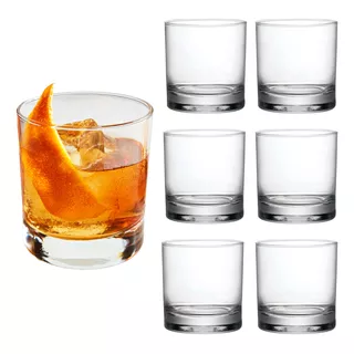 Vaso Old Fashion Las Rocas Whisky Vidrio Grueso 330ml 24 Pzs