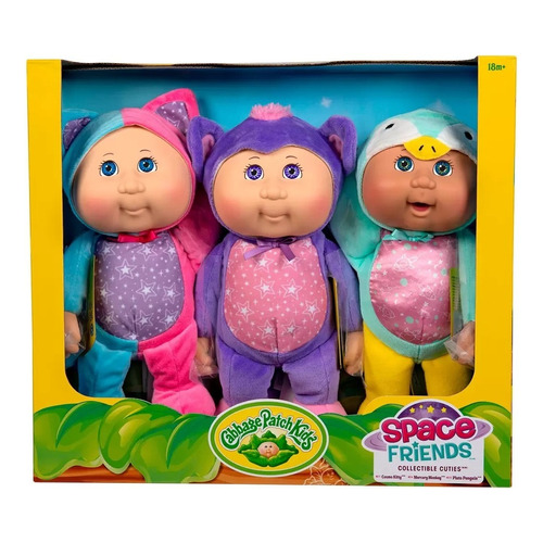 Cabbage Patch Cuties Space Friends Kitty Monkey Penguin