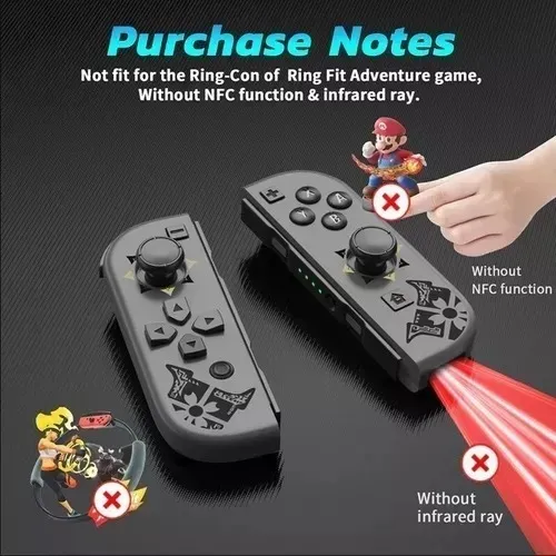 Controle Joystick S/fio N-switch Joy-con L+r Personalizado