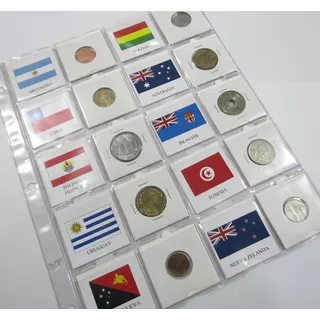 Paquete 513 Banderas Del Mundo Con Mapas Dobles Para Monedas