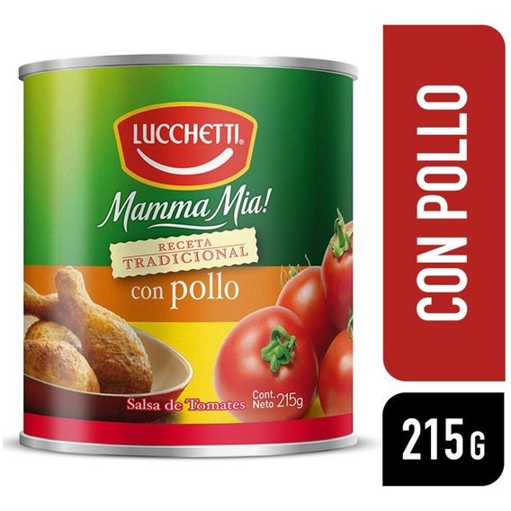 Salsa De Tomates Con Pollo Mamma Mia Lucchetti 215g