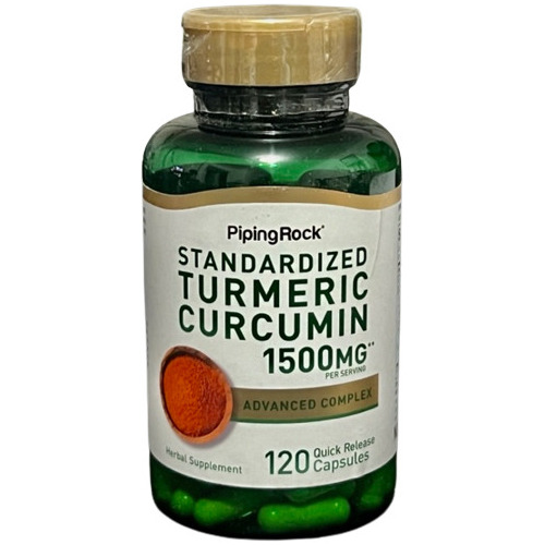 Turmeric Curcumin Complex 1500 Mg X 120 Caps. Piping Rock Sabor Neutro