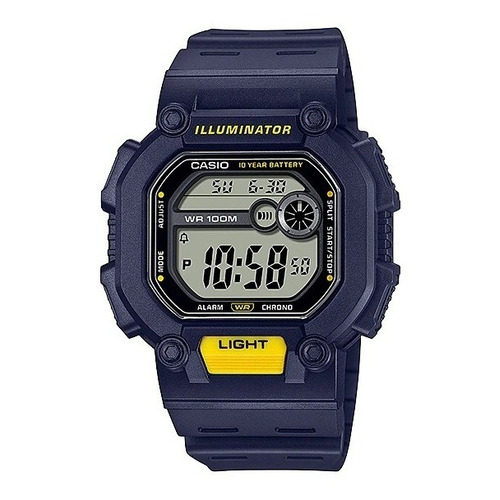 Reloj Casio W-737h-2av Luz Led Resiste Agua 1000 M Original