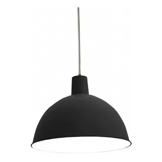 Luminária Pendente Meia Lua Oval Taschibra Td 821 Preta E27 Cor Preto 110v/220v