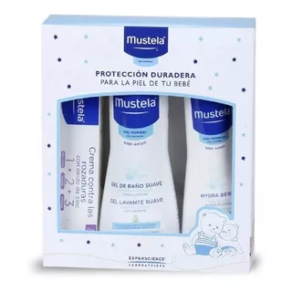 Set De Cuidado Para El Bebe 3 Piezas Mustela Cc Color Blanco