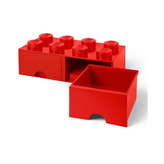 Bloques Apilables Para Armar LEGO BRICK DRAWER 8 Con Cajones Lego X1 4006 Color Rojo