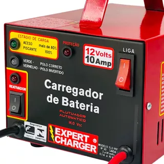 Carregador 12v 10 Ah Automático C/ Reativador De Baterias