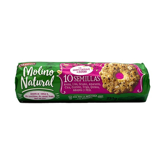 Galletita Okebon Molino Natural Semillas 231 g