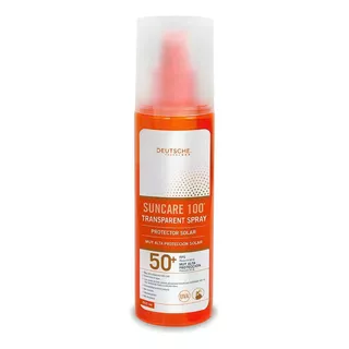 Protector Solar Transparente Suncare 100 Spray 200ml