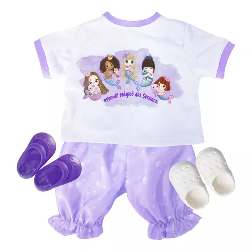 Kit Roupa Boneca Reborn Adora Mundo Mágico Das Sereias no Shoptime