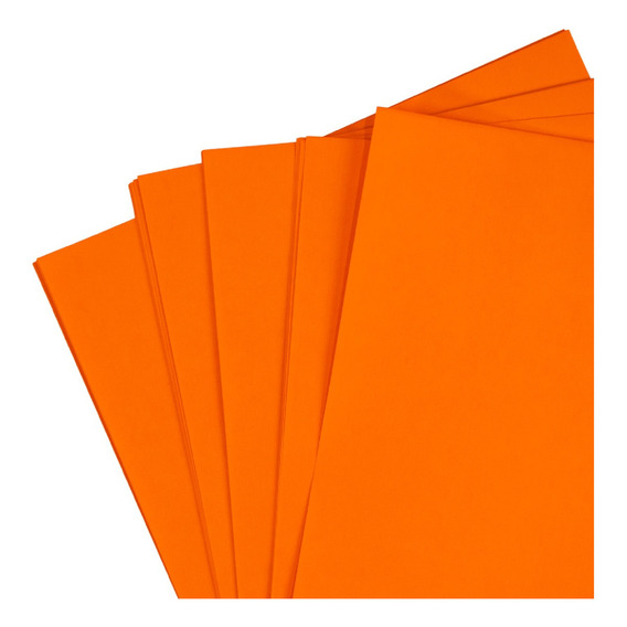 Hojas De Papel Bond Colores Intesos 100 Piezas 75g Apsa Color Naranja