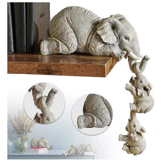 3 Esculturas De Elefantes Y Hermosas Decoraciones