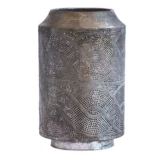 Lámpara De Mesa Marruecos N°124 Metal Plateado
