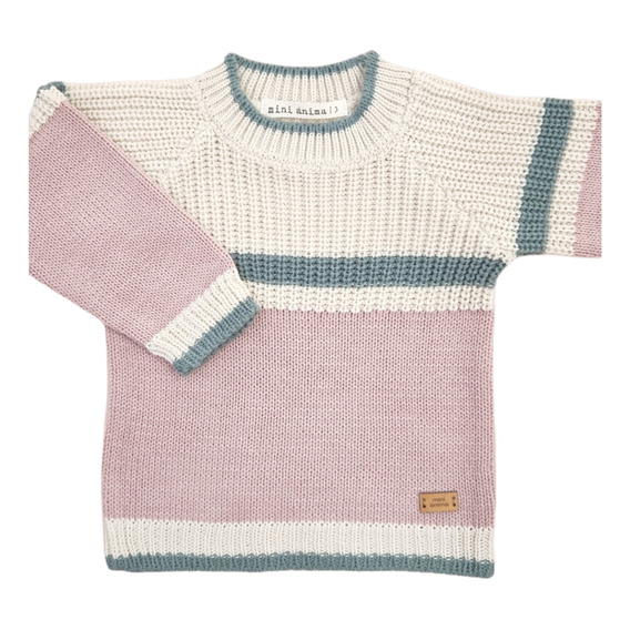 Sweater India Mini Anima Tejido Invierno Bebe Kids Rosa