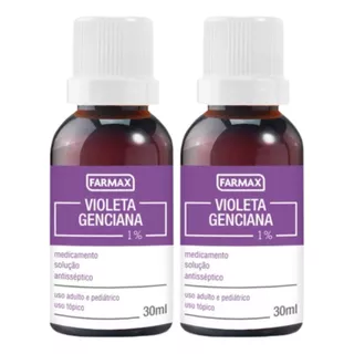 Kit 2 Violetas Genciana 30ml Corante Antisséptico