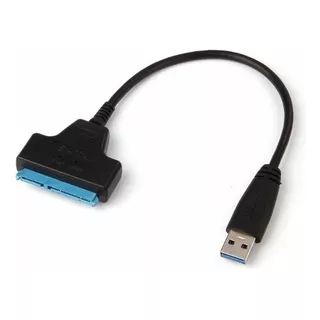 Cabo Conversor Adaptador Ssd Hd Sata Notebook 2,5 P/ Usb 3.0 Cor Preto