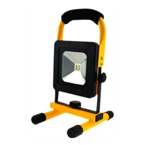 Reflector Recargable 20w Lampara Led Premiun Color de la carcasa Amarillo con Negro Color de la luz Blanco 12V