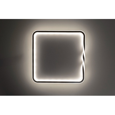 Plafon Led Tiff Negro Cuadrado 50cm Diseño Moderno Cie