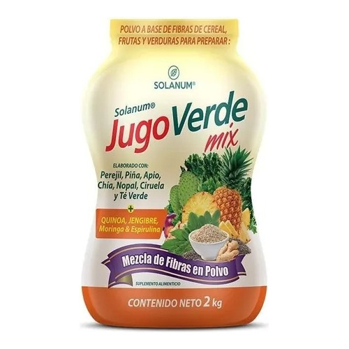 Jugo Verde Mix Quinoa Jengibre Piña Apio Spirulina Nopal 2kg