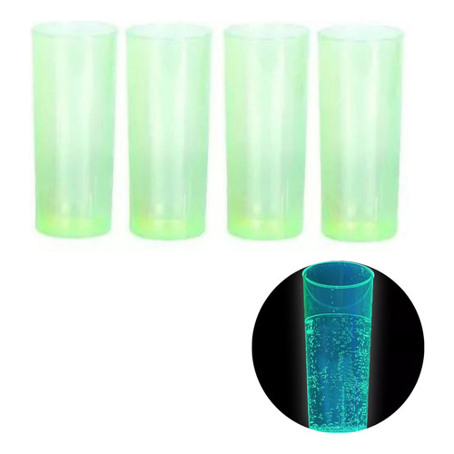 Vaso Trago Largo X 20 Fluo Pastel Cristal Fluo Descartable Color Cristal Fluo Verde
