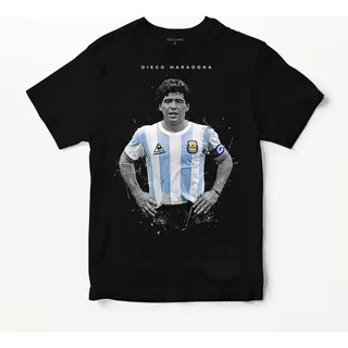 Remera Diego Maradona (negra:) Ideas Mvd