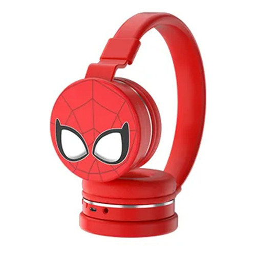 Audífonos Spiderman Inalámbricos Bluetooth 5.1 Hombre Araña Color Rojo Color de la luz Azul