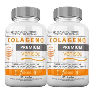 Kit 2 Colageno Hidrolisado Verisol Vitamina C Premium 120cps