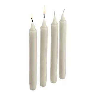 Clasicas Velas Blancas Parafina  Cera 20 Cm  X 100 Unidades