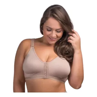 Kit 2 Sutiãs 50 52 54 56 Sem Bojo Plus Size Abertura Frontal