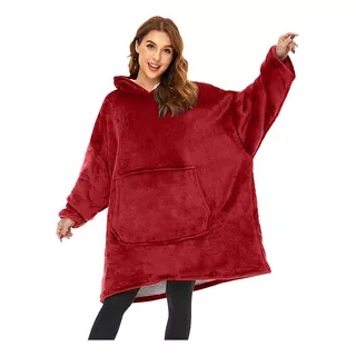 Buzo Abrigo Poncho Sherpa Liso Colores