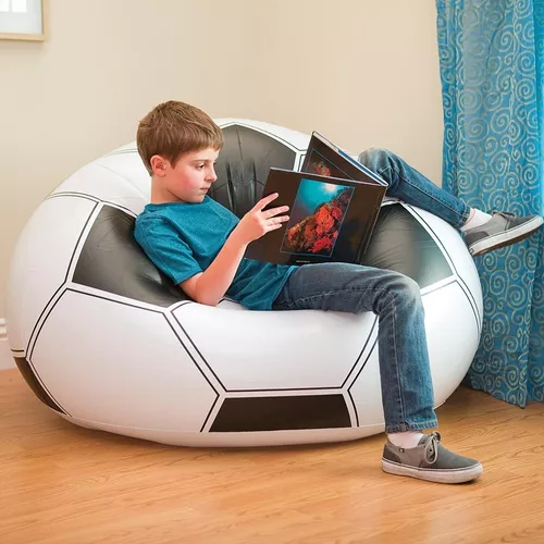 Sillón Sofá Puff Inflable Gamer Bestway 75077 Colchón Color Negro
