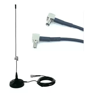 Antena Imã Aquario Cel Modem 7dbi Pigtail Duplo Crc9 Huawei