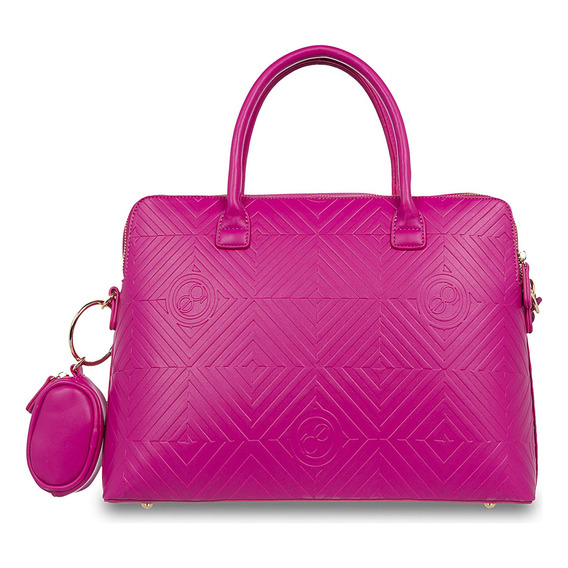 Bolsa Cloe Para Mujer Porta Laptop 13pLG Monedero Asa Larga Color Fucsia