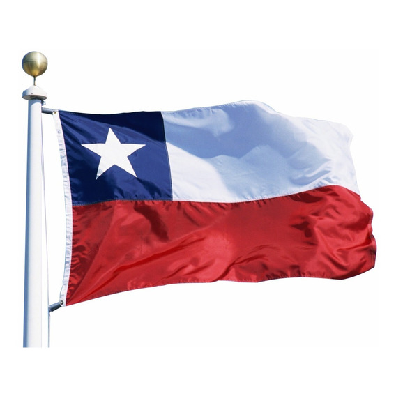 Bandera Chilena 3x2 Metro Estrella Bordada Costura Reforzada