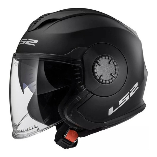 Casco Abierto Moto Ls2 570 Verso Negro Mate Doble Visor Tamaño del casco XL