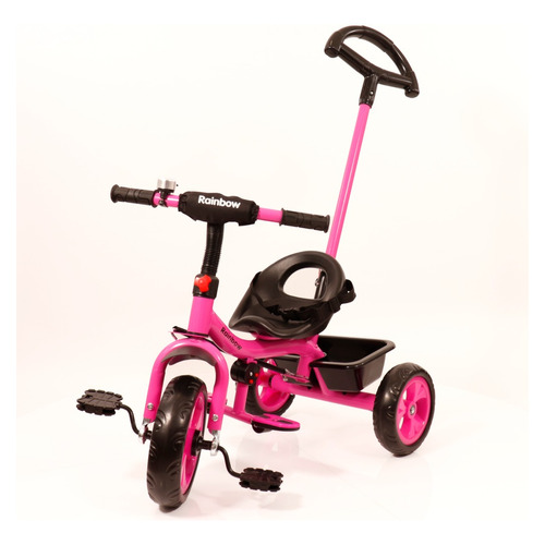 Triciclo Con Manija Direccional Bankshee Rainbow. Reforzado Color Rosa