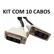 Kit 10x Cabo Dvi D C/filtro Monitor Tv Pc Projetor Tv 1,5m