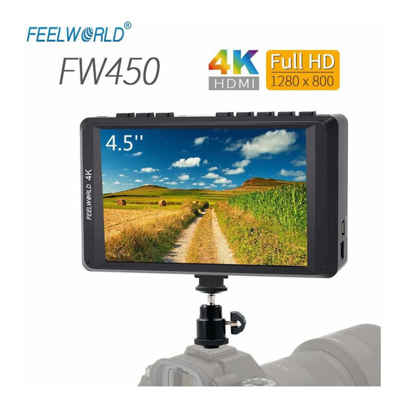 Monitor Camara Feelworld Fw450 4.5inch 1280x800 4k Hdmi